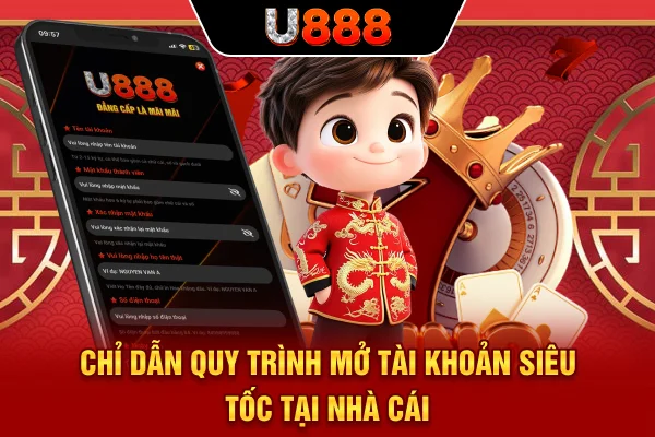 Chỉ dẫn quy trình mở tài khoản siêu tốc tại nhà cái